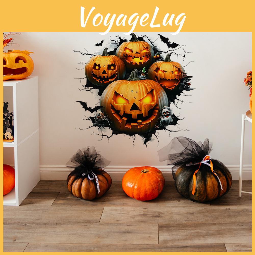 Sticker Spooky Wall Pvc Halloween Pumpkin Bat Sticker For Home Restaurant Decor