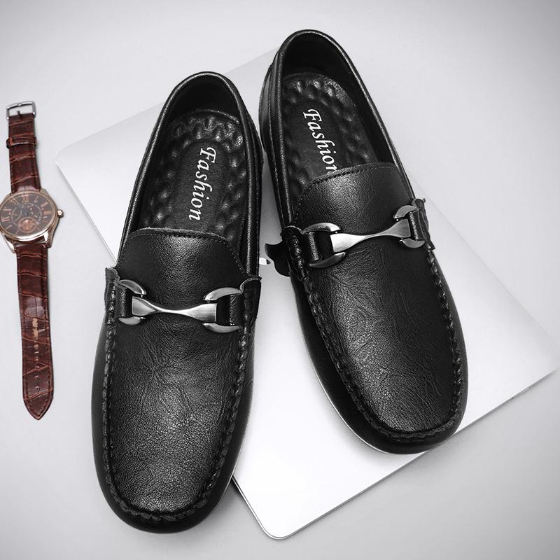 Penny Loafers Men Flats Handmade Luxury Designer Leather Casual Shoes Slip-on Driving Shoes Man Moccasins Boat Shoes Black/Brown