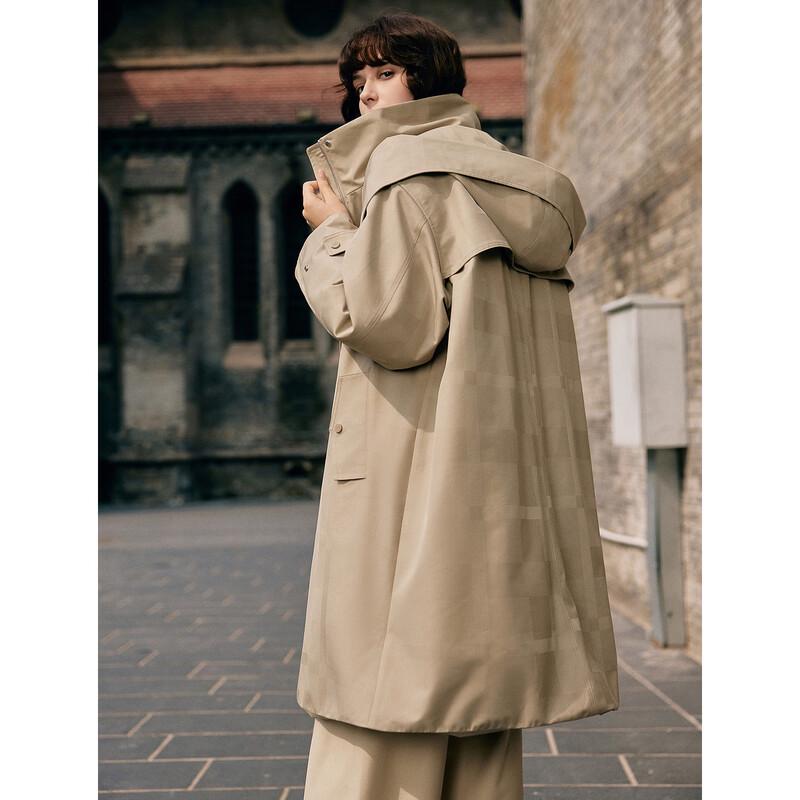 ELLE Women's Mid-length Hooded Duck Down Jacket