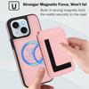 For iPhone 15 Plus Magnetic Case TPU + PU Leather Phone Back Cover with Detachable Card Holder