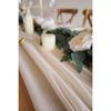 Lookein 10 Feet Champagne Chiffon Table Runner Sheer Wedding Table Cloth 29x120 Inches Rustic Wedding Decorations French Chiffon Table Runner