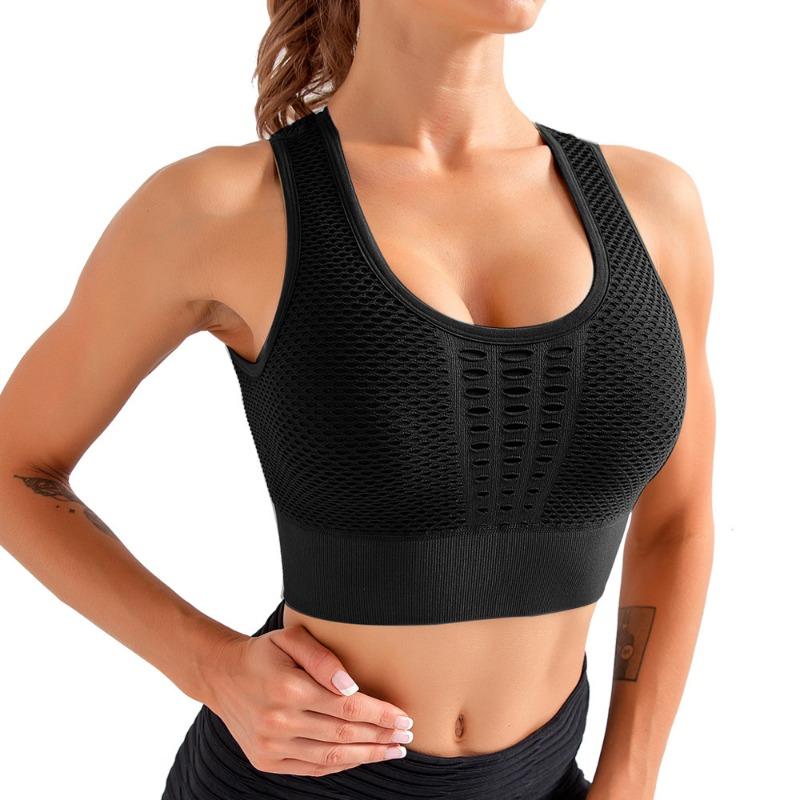 Yaz Hollow Out Dikişsiz Spor Sütyeni Yoga Üstü Kadın Giyim Düz Rahat Yoga Atlet Üstleri Kadın Koşu Fitness İç Çamaşırı Yoga Yeleği Bayan 24413