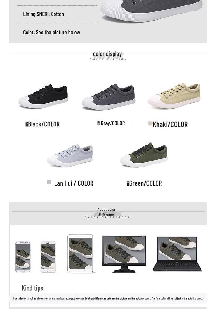 2026 Men's Breathable Lace-up Canvas Shoes - Trendy, Casual, Low-top for Daily Wear