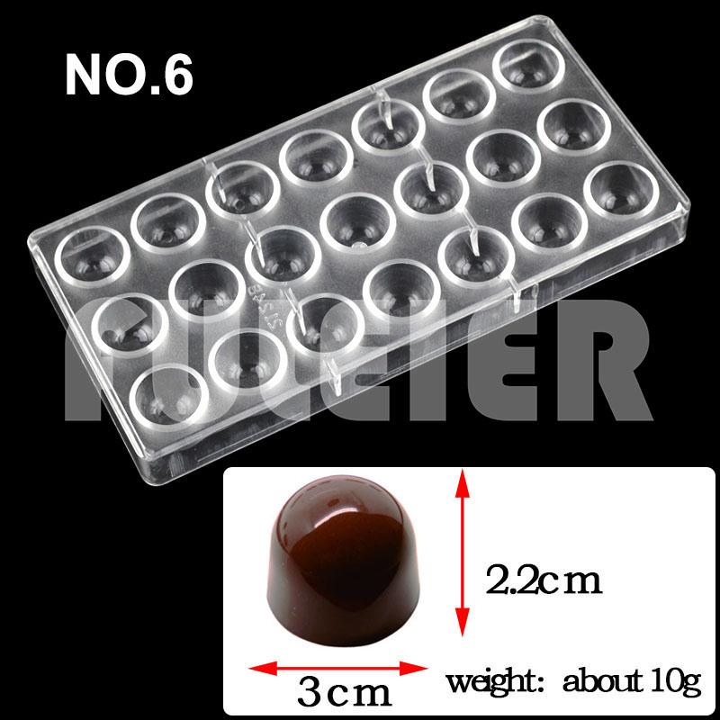 Polycarbonat Schokoladenformen Quadratisch Rund Süßigkeiten Süßwarenriegel Form Backen Kuchen BonBon Süßwarenwerkzeuge Backzubehör