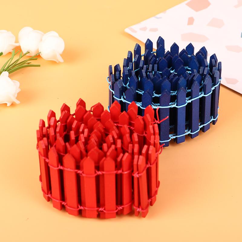 New 100*5Cm Diy Mini Small Fence Barrier Wooden Craft Miniature Fairy Garden For