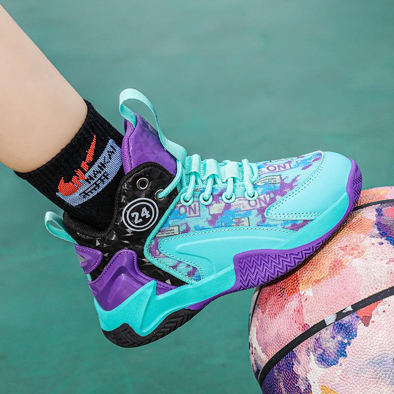 Children's sports shoes spring and autumn new middle school children and primary school students mesh breathable non-slip training actual boys basketb