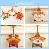 Stylish Christmas Tree Hanging Decorations Featuring Soft Fabric Santa Snowman And Reindeer Characters