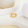 Wind Titanium Steel Ring Niche Design Jagged Open Ring Plated Real Gold Stainless Steel Hand Ornament