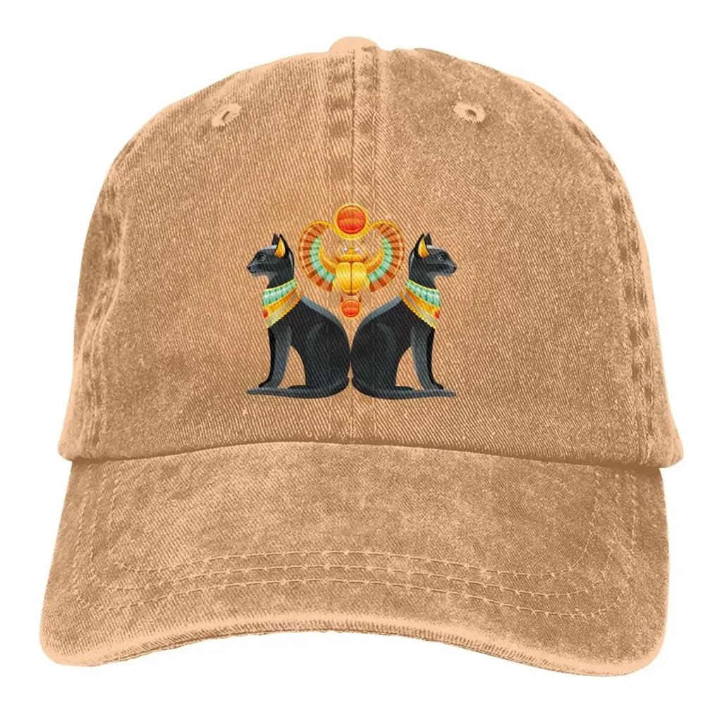 Pure Color Cowboy Hats Cat Essential Women's Hat Sun Visor Baseball Caps Ancient Egypt Egyptian Peaked Trucker Dad Hat