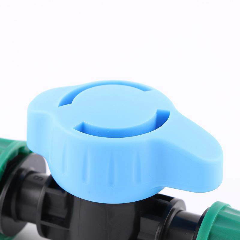 10pcs 16mm in-Line Ball Valve Drip Irrigation Plastic Water Valve Barbed Ball Valve Water,Oil,Gas for 1/2 and 5/8 Inch Tubing