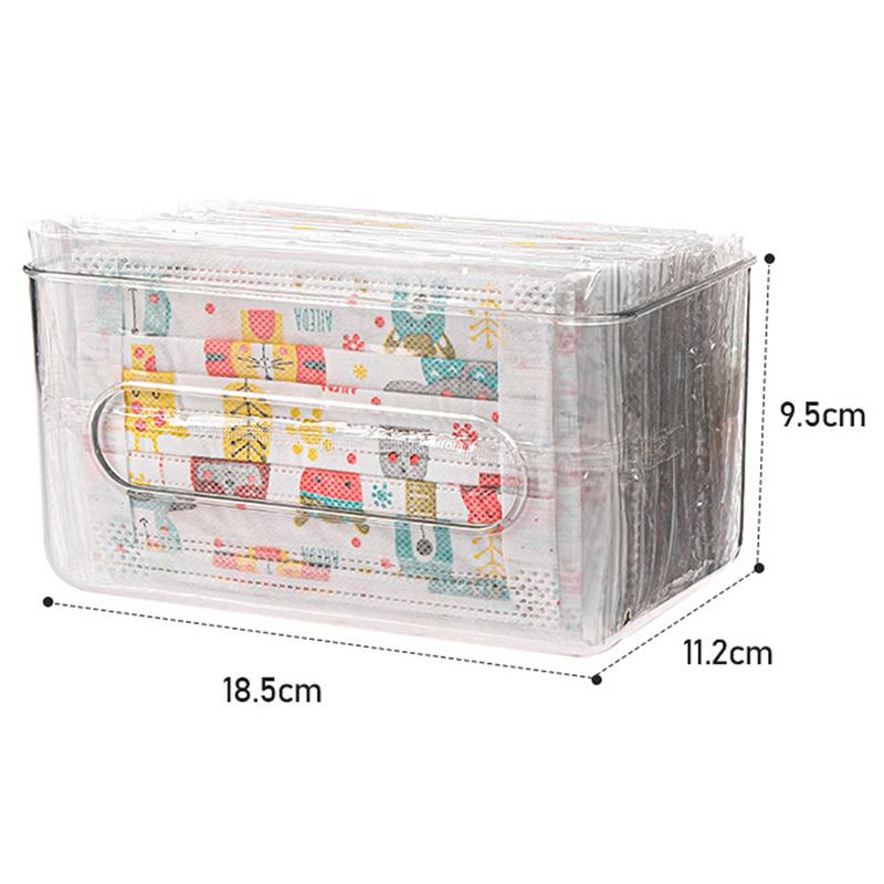 Průhledný úložný box nástěnný držák na kapesníky velkokapacitní držák na roušky domov