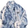 Women's Tie-dyed Lamb Wool Imitation Leather Jacket Women's Autumn and Winter Thickened Lamb Wool Top New Loose