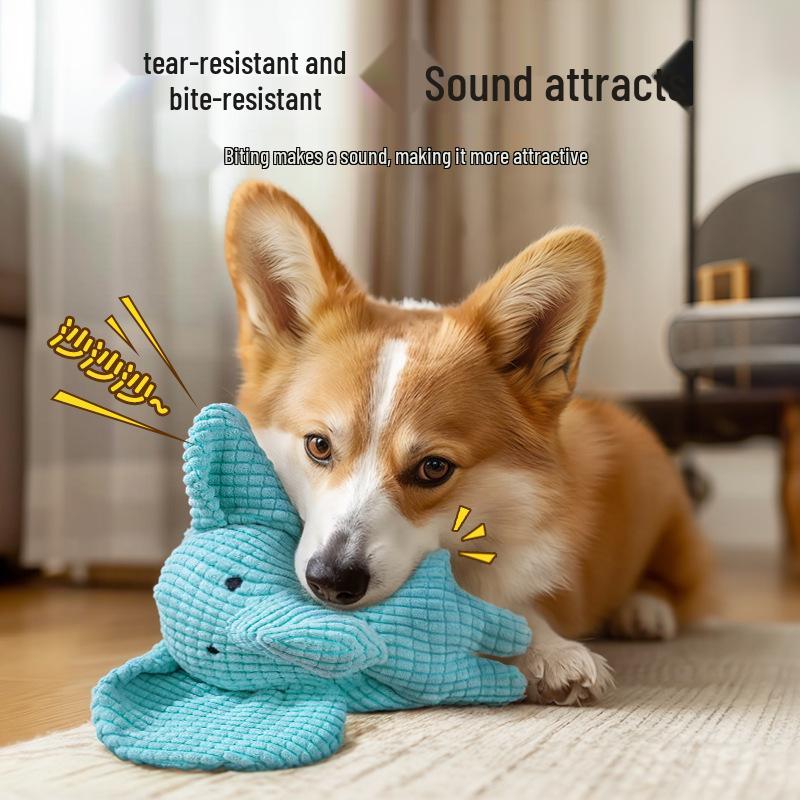 Pet Toy: Bite-Resistant Yellow Duck Plush for Teething Puppies and Dogs
