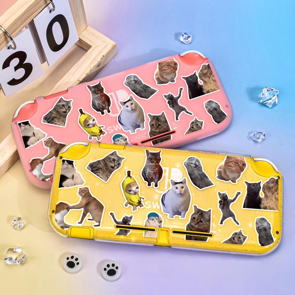 DLseego Switch Lite Cat Meme Switch Lite Switch Lite Switch Lite Transparent Switch Lite Full Light and Easy To Put On and Take Made of Analog Stick