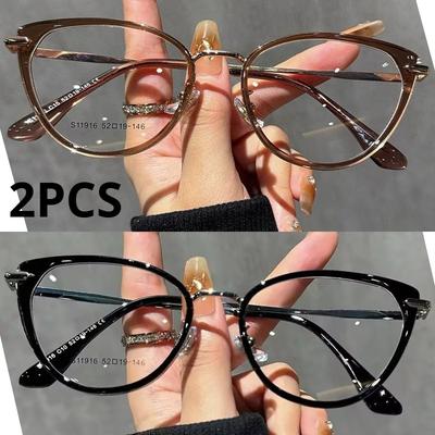 1PCS Retro Cat Eye Glasses for Women Men Anti Blue Light Myopia Eyewear Fashion Sight Outdoor