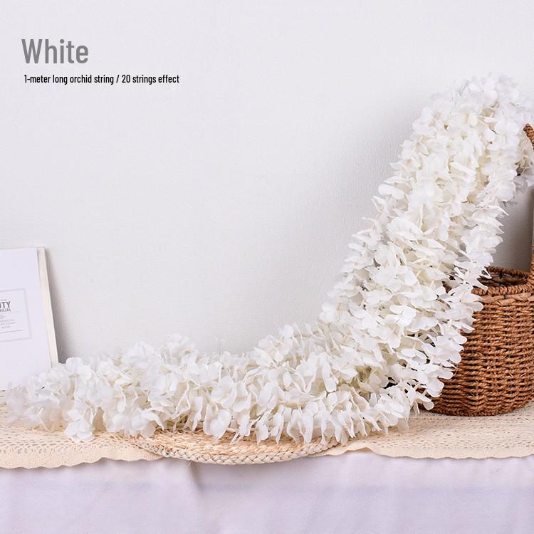

Orchid Hydrangea Silk Wedding Garland for Ceiling Decor