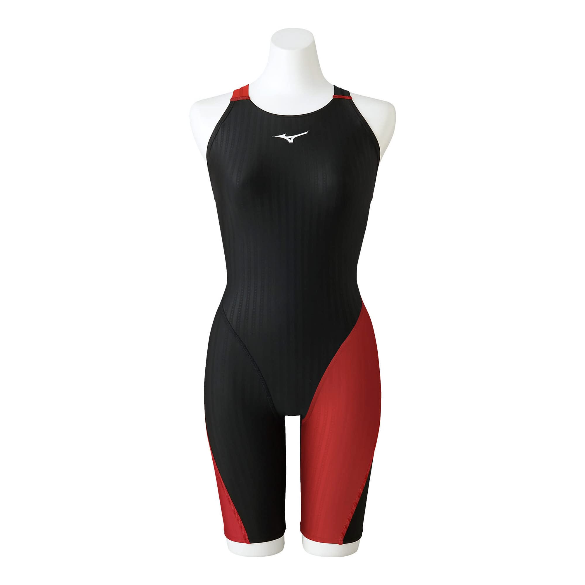 

MIZUNO STREAM ACE Half Suit Size FINA Swimming for Competitive Swimming and Challenge Women s (Masters Back) N2MG2740, Black/Red, M, (International