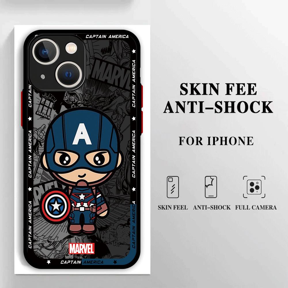 Phone Case for iPhone XR 15 Pro 11 Pro XS X SE 13 14 Pro Max 12 Mini 8 Plus 7 Luxury Back Cartoon Marvel Spiderman Groot Cover