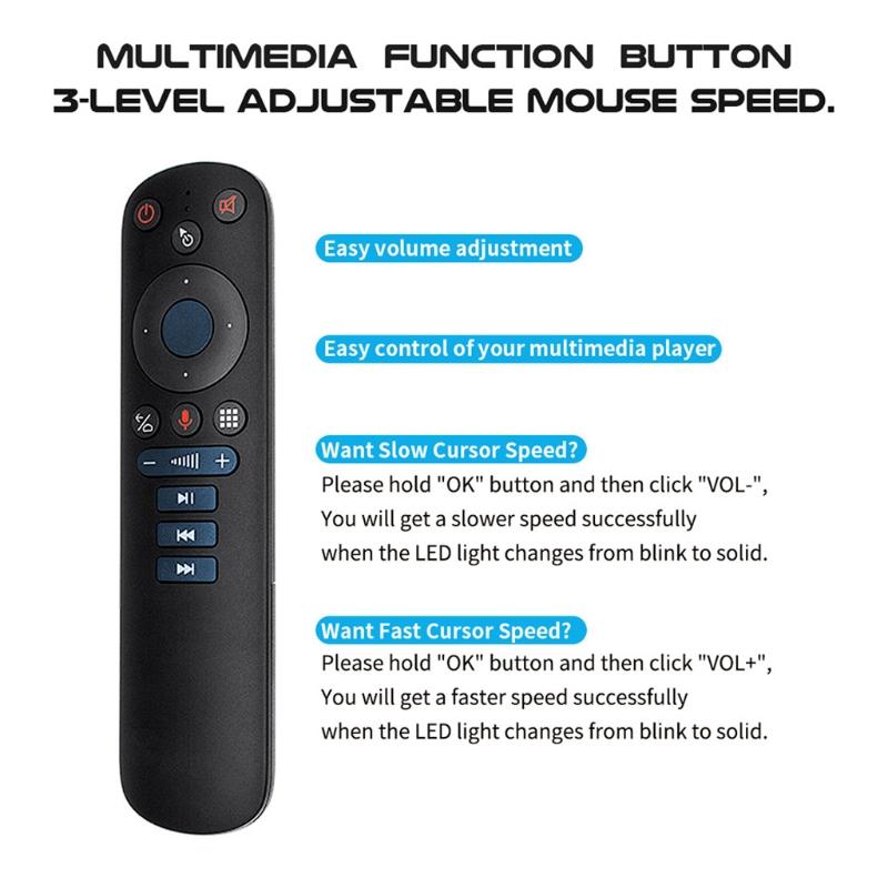G50S Voice Remote Control 2.4G Wireless Air Mouse Gyroscope Controller for Smart TV Projector Computer
