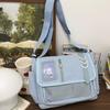 Y2K Japanese Harajuku School Bags for Teenage Girls Transparent Itabag Crossbody Bag DIY Badges Display Plate Ita Bag