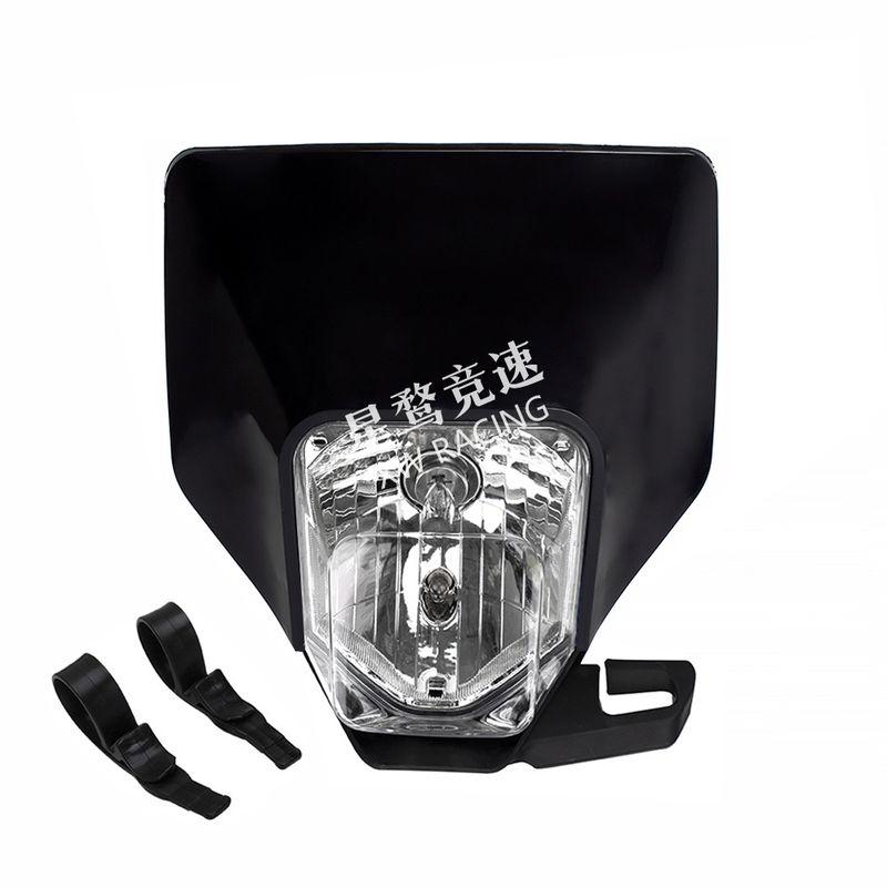 

Scrambling Motorcycle Restoration LED Headlight Suitable for Constant Ship Husiwana KTM Headlamp Far and near Light Assembly Regular Halogen-Black