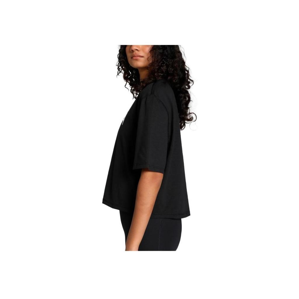 Puma Graphic Print Short Sleeve T-Shirt Women tops Black 525116-01