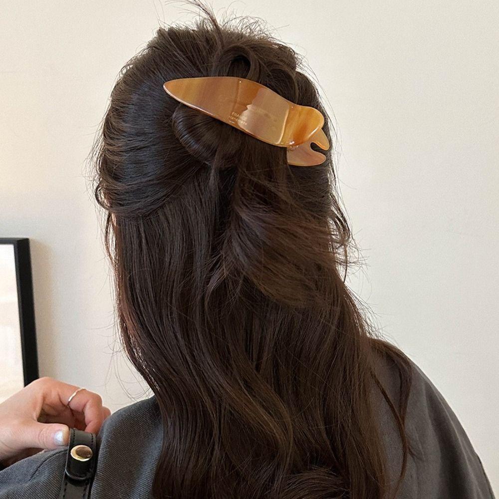 Elegant Acetic Acid Duckclip Hair Accessories Kroean Style Barrettes Leopard Hair Clip Daily