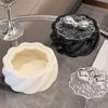 Simple Ice Cream Ceramic Ashtray with Lid For Odor Control Ashes Storage Box