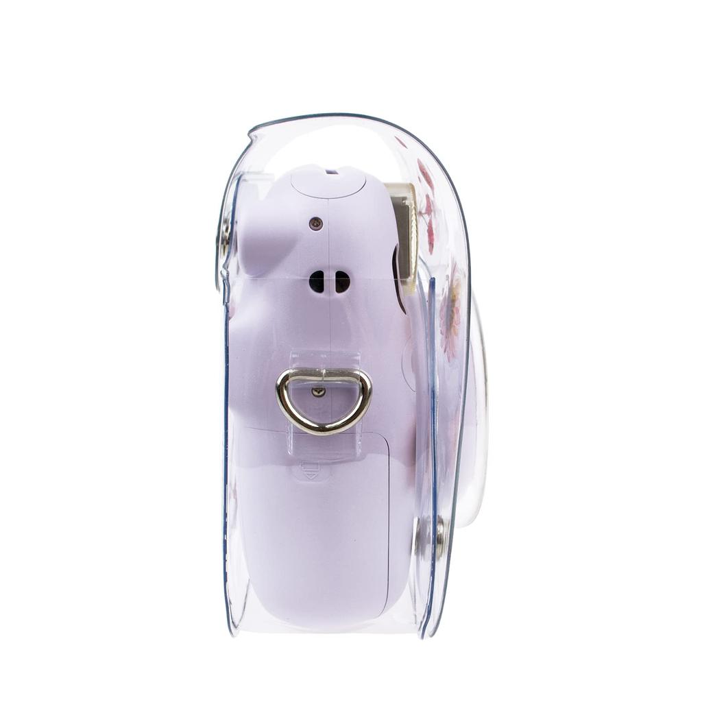 Kinokoo Instax Mini 12 Case, Fujifilm Instax Mini 8, Mini 8+, Mini 9, Mini 11, Mini 40 Case with Shoulder Strap, PVC (Mantenboshi Pink)