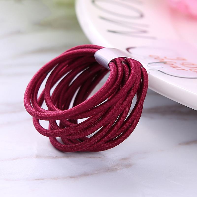 100PCS/bags  2mm Diameter 3cm  Kids Nylon Elastic Hair Bands Ponytail Holder Rope Elasticity Hair Ties for DIY Hair Accessories