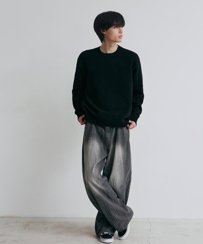 NODU Formal Basic Round Knit [Black]