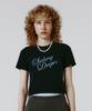 SINKINGDEEPER Cropped Short Sleeve T-Shirt (Navy)