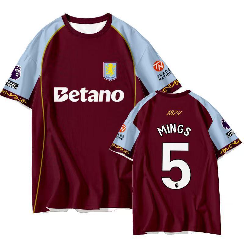 

2526 Aston Villa Home Jersey: No. 11 Watkins & No. 27 Rogers - Fan Edition Football Kit M