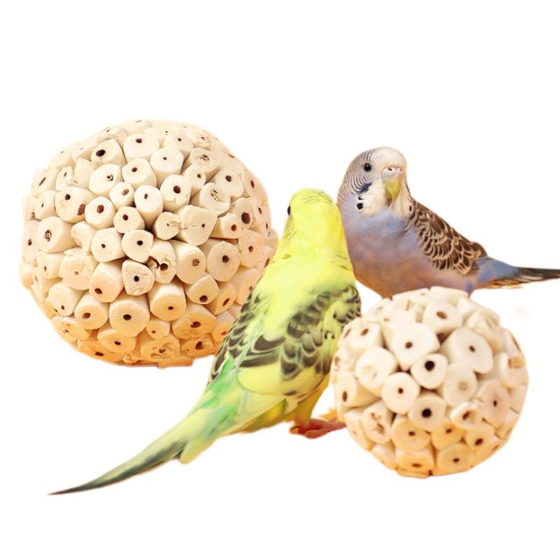 Parrot Chewing Toy Ball Chew Shred Foraging Bird Cage Accessories for Parakeet Parrotlet Lovebird Budgies Conure Cockatiel