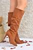 Women Modern Stylish Fashion Boots Boots Faux Leather Suede Skin Suede Thin Heel Boots