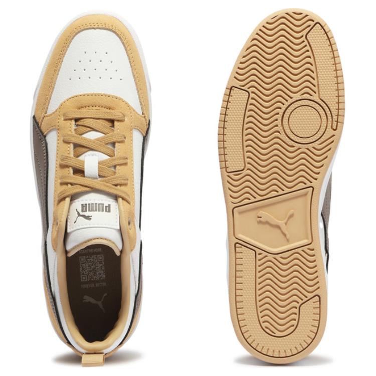 Puma Dribble Fashion Trend Durable Low-Top Casual Shoes Unisex Casual Shoes White Brown 401057-02