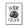Poster Boxing Is Life | Poster Photo Paper 310 G Pearlescent Finish Size A4 | Wall Decoration Living Room Bedroom Office