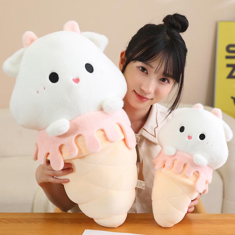 Ice Animal Cream Plush Toy Doll Pillow Sheep Pig Chicken Capybara Children Gift