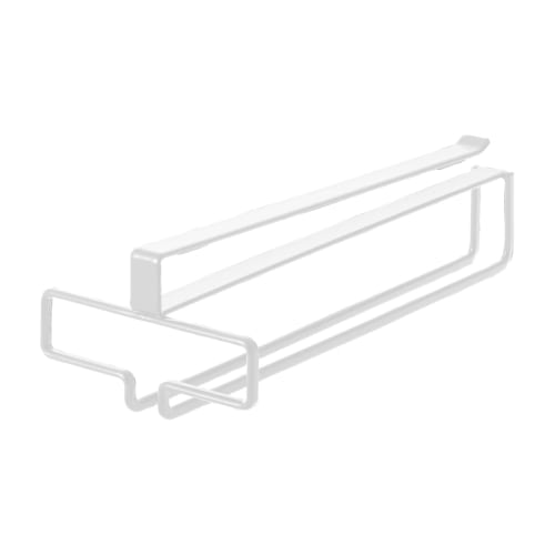 Yamazaki Tower Under-Cabinet Wine Glass Hanger, White, Approx. W11 x D26 x H7cm, No Drilling or Screws Required, Kitchen Hanging Shelf, Model 2462
