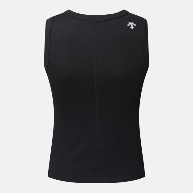 DESCENTE Women'S Ribbed Sleeveless Black (Sq322Pst71)