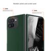 For Google Pixel Fold 2 Case Litchi Texture Leather+PC Phone Cover with Tempered Glass Film