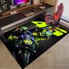 Rider Speeding Through Neon Light Area Rug Office Rug, Chair Rug, Decor Carpet Livingroom Bedroom Mat, Large Size Fan Gifts Christmas Gifts