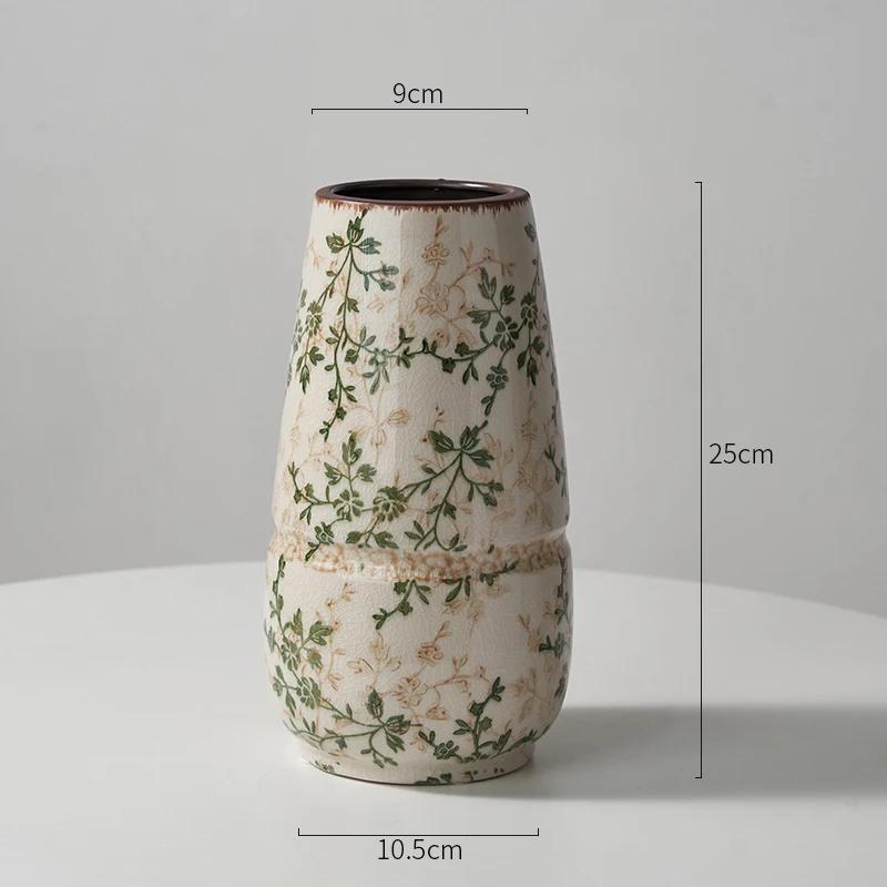Bag Ceramic Vase Ornaments, Living Room, High Sense, Flower Arrangement, Hydroponics, Creative French Retro Pastoral Style.