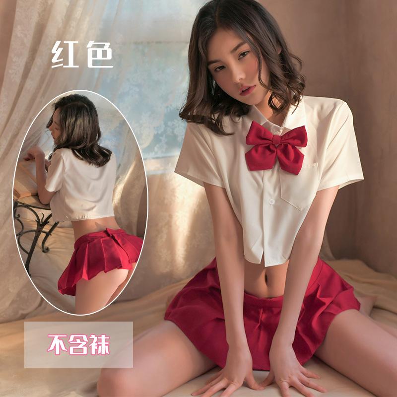 Sex underwear women's uniform sailor outfit sexy temptation pleated short skirt passion hip skirt suit pure temptation