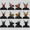 Halloween Ox Mask Animal Cosplay Mask Full Head Latex Mask For Women Man Cosplay Parties, Masquerade Animal Mask