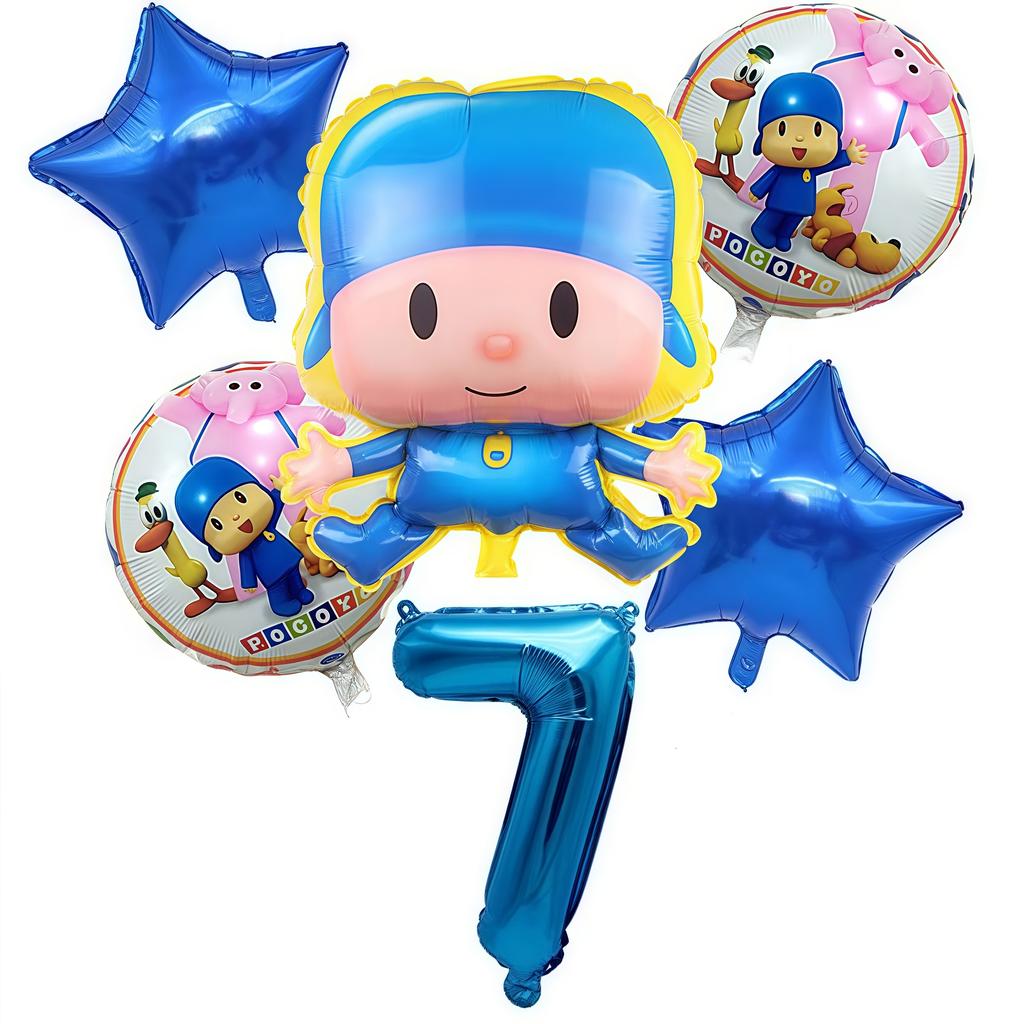 Pocoyo Geburtstag Dekorationen Einweg Geschirr Becher Teller Luftballon Banner Für Kinder Mitgebsel Babyparty Deko Party Zubehör Geschenk