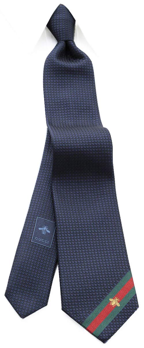 GUCCI Navy Line Tie GUJ-835 [Used]