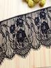 3m Black & White Eyelash Lace Fringe Trim for DIY Clothing - Multiple Styles, Non-Elastic, Soft Skirt Hem Decor.