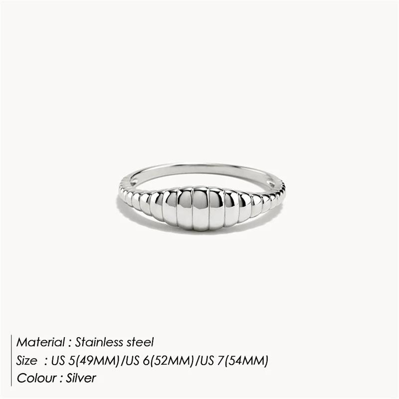 women Simple Fashion Style texture  tail ring 316L Stainless Steel tail ring Classic Couple For Women And Wedding Zircon 2025