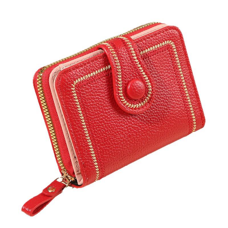 Women's Hong Kong Style Multi-Card Slot Zipper Wallet - Versatile, Large Capacity Purse and Card Holder.